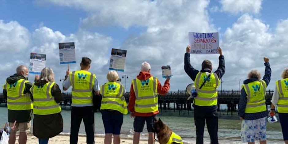 Wightlink Protesters